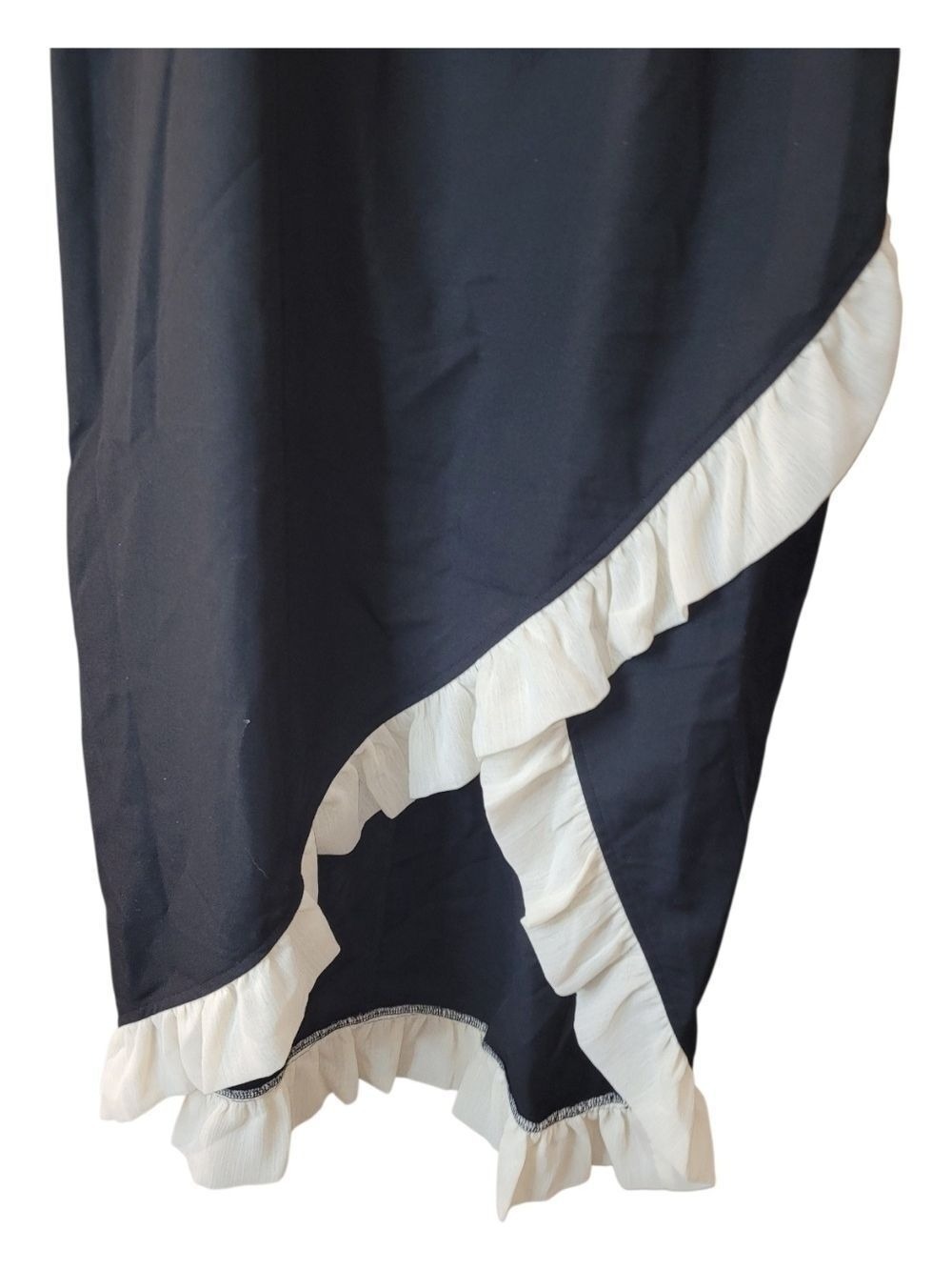 NWT Cider Black & White Ruffle Midi Dress 0X - Picture 3 of 7